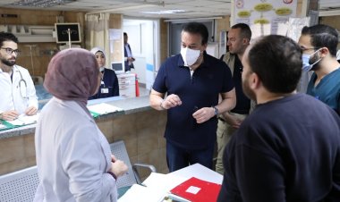 وزير الصحة يتفقد مستشفى 6 أكتوبر للتأمين الصحي بالدقي