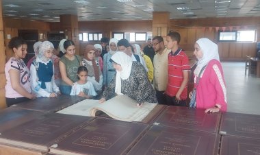 بالصور| دار الكتب تستقبل زيارة من إدارة مصر الجديدة التعليمية