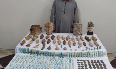 ضبط 277 قطعة أثرية بحوزة شخص بالمنيا بقصد الاتجار