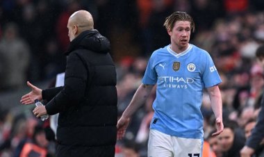 جوارديولا يعلق على غضب «دي بروين» بعد استبداله: أنا سعيد بانزعاجه