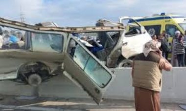 مصرع شخص وإصابة 4 آخرين فى حادث تصادم أعلى الطريق الدائري