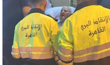 الحماية المدنية تساعد مسن في الصعود لشقته بالمعادي