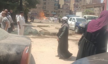 إخماد حريق خط غاز فى البساتين دون وقوع إصابات 