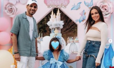 حمدي المرغني وإسراء عبد الفتاح يحتفلان بعيد ميلاد ابنتهما