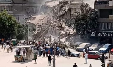 انتشال سيدة والبحث عن آخرين أسفل أنقاض عقار أرض الجولف 