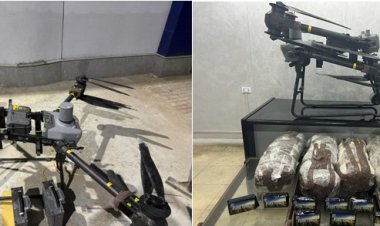  إحباط تهريب 35 كيلو مخدرات باستخدام طائرة درون .في السويس