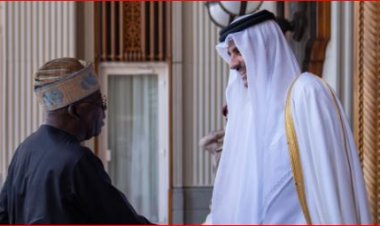 أمير قطر ورئيس نيجيريا يعقدان جلسة مباحثات رسمية