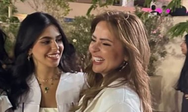 مها الصغير تحتفل بتخرج ابنتها نادية أحمد السقا