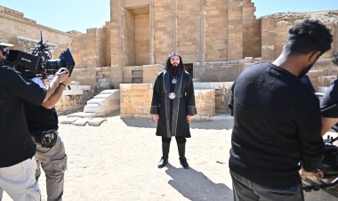 بالصور.. أحمد خالد صالح بدور «نمرود» من كواليس «المداح أسطورة العودة»