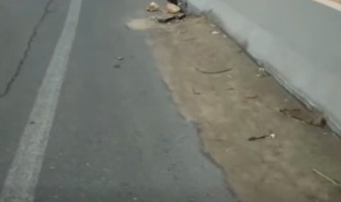 هبوط أرضي بطريق السويس .. والأمن يكشف التفاصيل وإعادة فتح الطريق