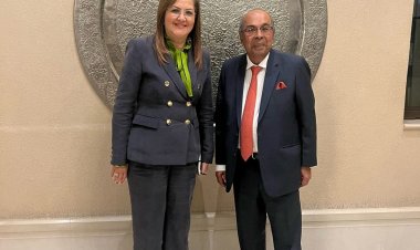 هالة السعيد تبحث فرص الاستثمار مع رئيس مجلس إدارة مجموعة «هندوجا» الهندية