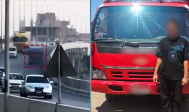 القبض على سائق لسيره عكس الإتجاه أعلى كوبرى جنجرة بالقليوبية 