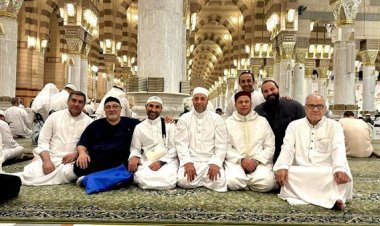 جمعني الحب بأهل الحب.. أحمد سعد بصحبة خالد الجندي والهلالي ورمضان عبدالرازق في المسجد النبوي