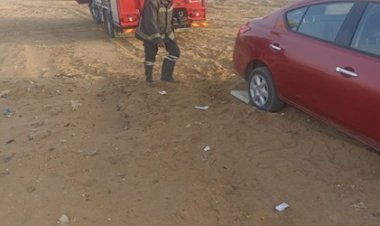 في لفتة إنسانية.. أمن القاهرة يستجيب لاستغاثات سيدة ورجل  وينقذ سيارات عالقة بالرمال