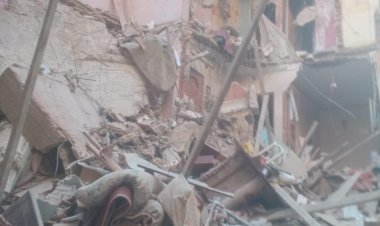 انهيار جزئي بعقار قديم بمنطقة عين شمس