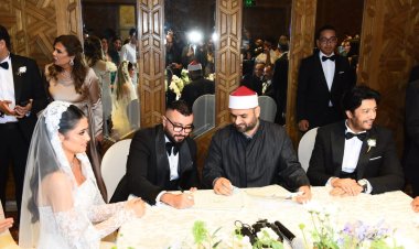 «العاصمة»  ينشر لقطات من عقد قران ابنة المطرب سامح يسرى 