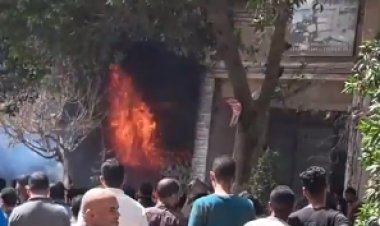 عاجل.. حريق هائل يلتهم ورشة وسيارة بمنطقة صقر قريش بالمعادى