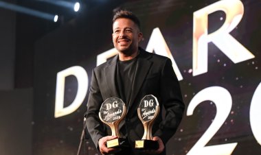 بالصور.. حماقي يحصد جائزتي أفضل مطرب وأفضل ألبوم "سمعوني" في دير جيست 2026 ويوجه رسائل خاصة