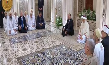 عاجل| الرئيس السيسي وسلطان البهرة يفتتحان جامع السيدة زينب