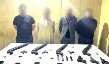 ضبط 4 بنادق و3 طبنجات بحوزة تاجر أسلحة فى البدرشين 