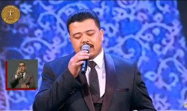 أحمد العمري يبهر الحضور بأداءه في احتفال الأوقاف بليلة القدر أمام الرئيس السيسي