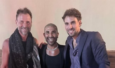 في أحدث ظهور له.. أحمد سعد مع سانت ليفانت ووالده: كان لقاء جميل