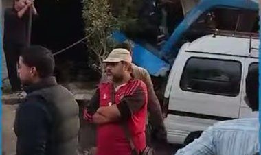 حادث تصادم مروع بين أوتوبيس وسيارة سوزوكي بمنطقة منشأة ناصر