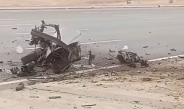 السيارة تحولت الي أشلاء ومصرع قائدها ..حادث مروع بطريق السويس