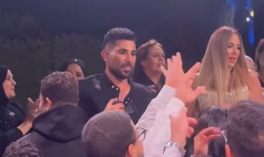 أحمد سعد في أول ظهور له بعد الحادث في حفل زفاف نجل ريم مصطفى