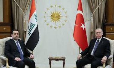 رئيس مجلس الوزراء العراقي يستقبل الرئيس التركي