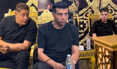 نجوم الفن الشعبي يساندون حمو بيكا  في ثاني أيام عزاء والده بالإسكندرية