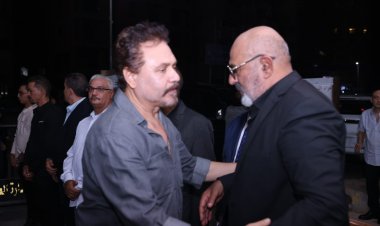 بالصور| نجوم الفن في عزاء زوجة إسماعيل فرغلي بمسجد الحمدية الشادلية