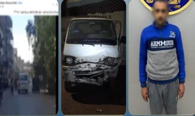 ضبط قائد ميكروباص بالسير برعونة بالدقهلية بعد إصطدامه بسيارة ملاكى