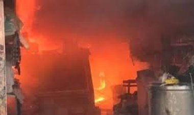 إخماد حريق اندلع في عيادة طبية بحلوان 