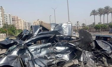 بسبب حادث طريق الدائري تم حبس اثنين من سائقي التريلا وهروب السائق الثالث