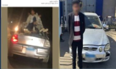 ضبط قائد سيارة سمح لأطفال بالجلوس أعلى مركبته خلال موكب زفاف بالشرقية