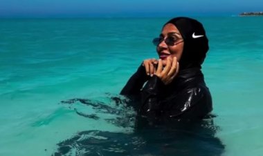 بالبوركيني.. حلا شيحة تستمتع بالسباحة في البحر وتوجه رسالة لجمهورها