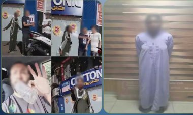 ضبط سيدة أجنبية ألقت قطعة زجاج على شاب بسبب تصويرها أثناء مشاجرة مع أحد المارة بالجيزة