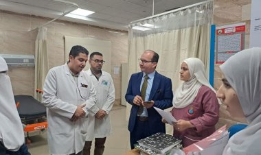 وكيل وزارة الصحة بالقليوبية يتفقد مستشفي القناطر الخيرية العام