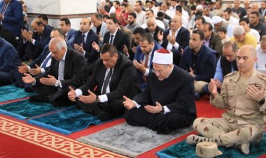 وزير التنمية المحلية ومحافظ الجيزة ومفتي الجمهورية يفتتحون مسجد الروضة بحدائق الأهرام