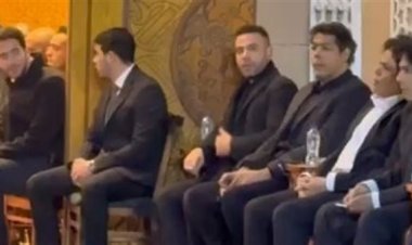 نجوم الفن في عزاء شقيقة عادل إمام بمسجد الشرطة بالشيخ زايد.. وهشام ماجد ولبلبة أول الحضور