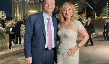 عمرو أديب ولميس الحديدي يحضران حفل زفاف ابنة زوجة هشام طلعت مصطفى (صور)