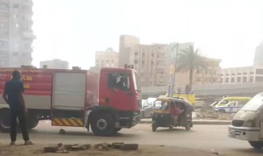 السيطرة على حريق  داخل مخزن بمنطقة إثر النبي بالقاهرة 