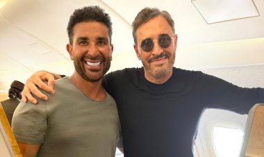 صديقي وأستاذي.. أحمد سعد رفقة كاظم الساهر في أحدث ظهور