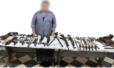 ضبط عنصر إجرامى يدير  ورشة لتصنيع وبيع وإصلاح الأسلحة النارية وبحوزته 16 قطعة سلاح نارى بسوهاج 