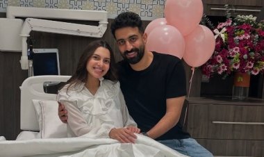 كارمن سليمان تحتفل بقدوم مولودها الثاني مع زوجها مصطفى جاد