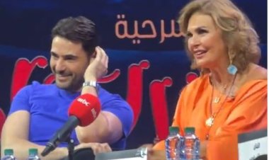 «موقف محترم» من أحمد عز مع يسرا في مؤتمر مسرحيتهما الجديدة في السعودية.. ما القصة؟