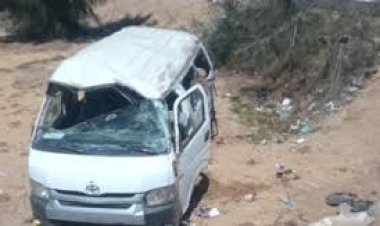 مصرع 3 أشخاص وإصابة 6 آخرين في حادث تصادم بطريق السويس الصحراوي