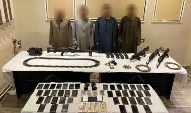 القبض على 4 عناصر إجرامية بحوزتهم أسلحة نارية وحشيش بأسيوط