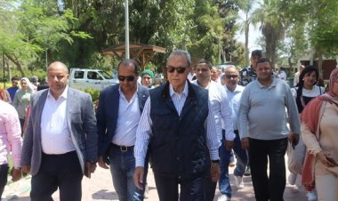 محافظ القليوبية يتفقد حدائق القناطر الخيرية وكورنيش النيل بمدينة بنها